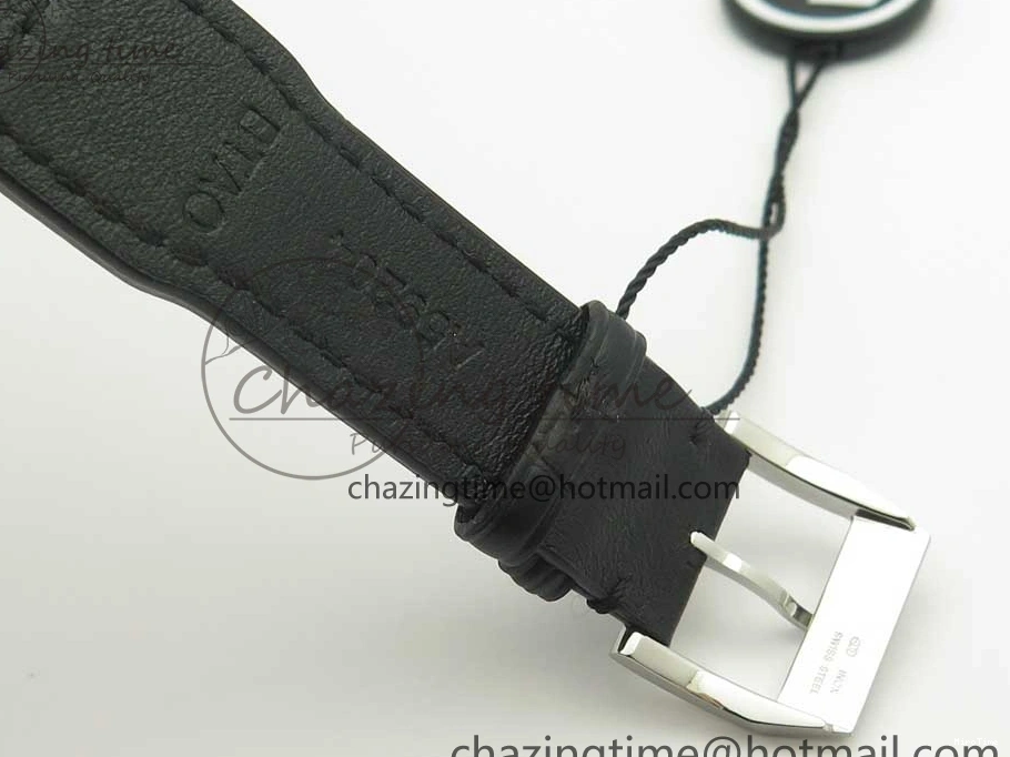 MIROTIME 0126 Pilot Chrono 377725 SS ZF 1:1 Best Edition White Dial on Black Leather Strap A Soft 7183